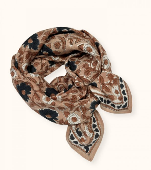 BIG Foulard Latika - Coeur - Praline