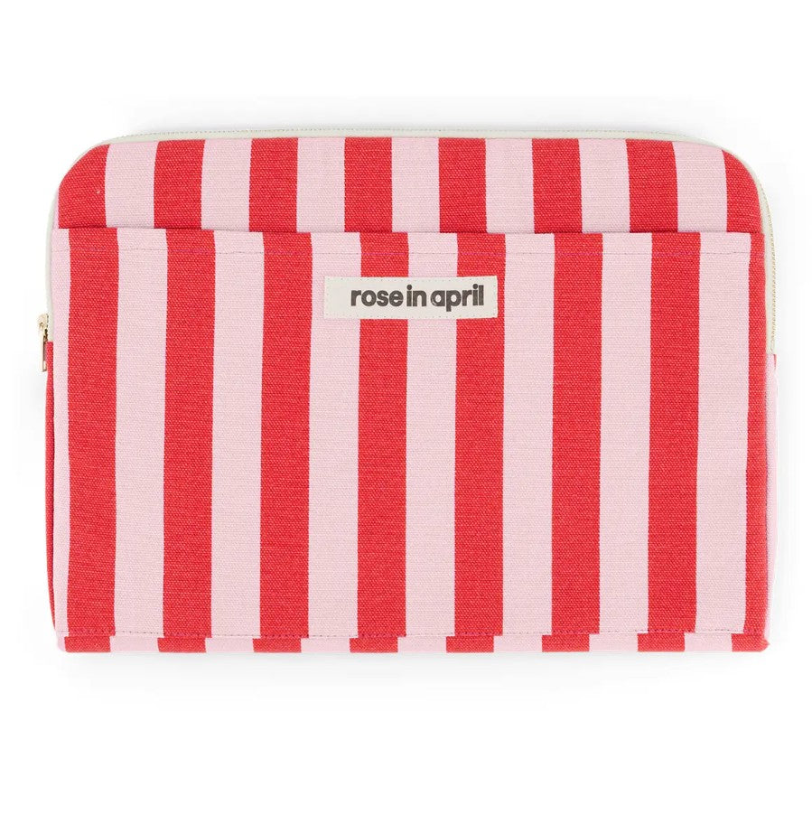 Pochette d'ordinateur Octave 13"/14" - Rayures - Candy pink / tomato