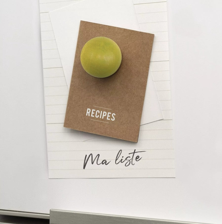 Pack de 6 petites boules magnétiques en bois - mix de couleurs