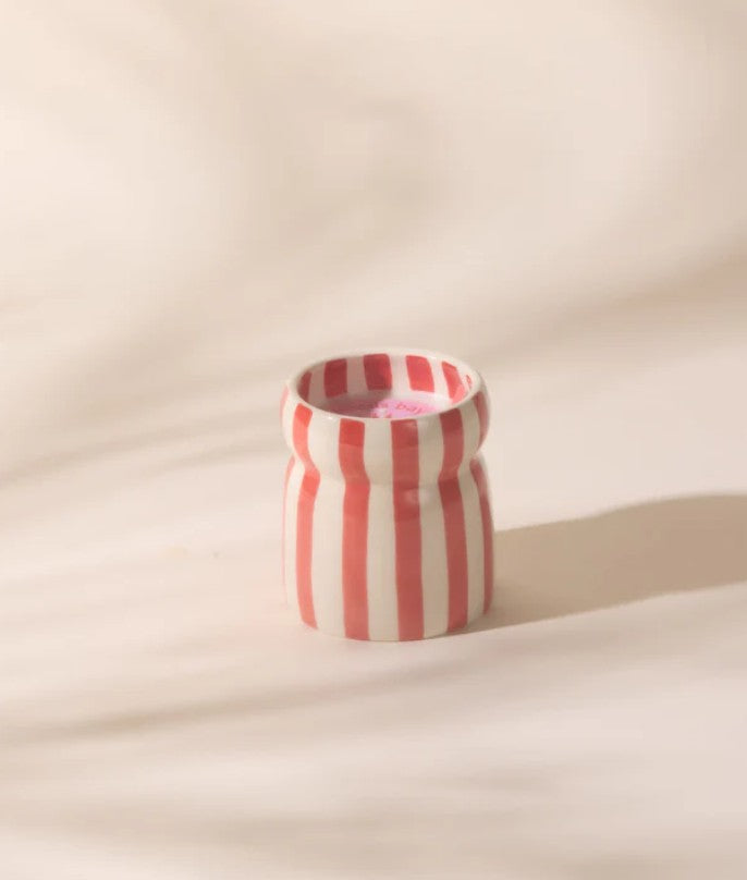 Bougie en céramique - Cabana Red Striped - Hibiscus Bay