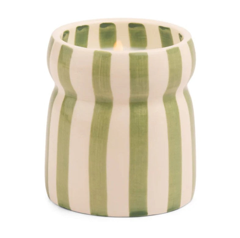 Bougie en céramique - Cabana Sage Striped - Bora Bora