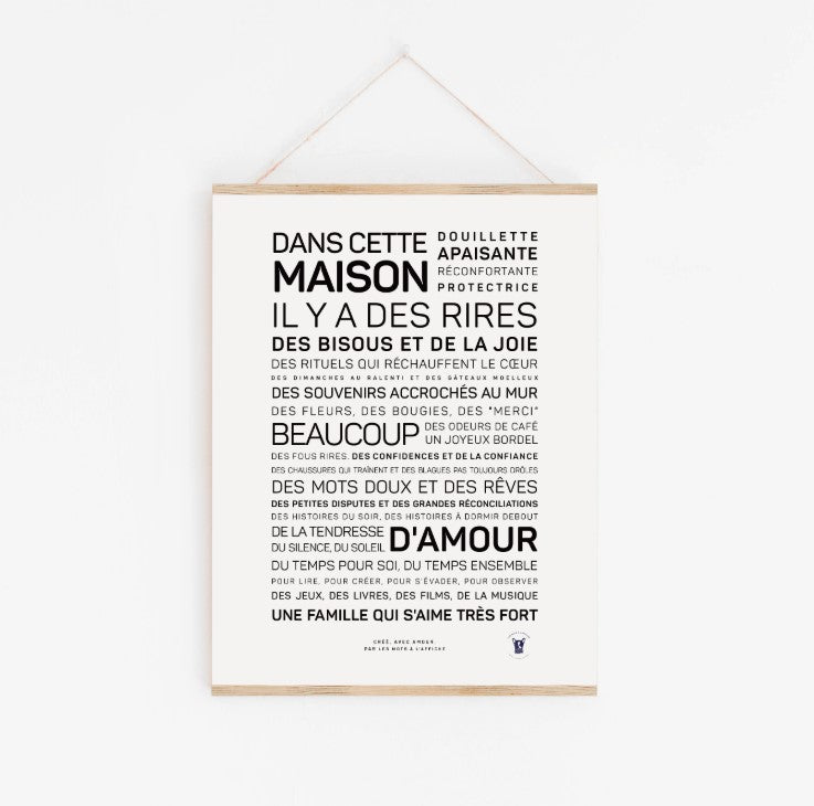 Affiche A4 - Dans cette maison il y a
