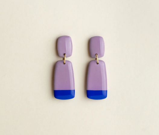 Boucles d'oreilles - Juna - Lavender/Cobalt