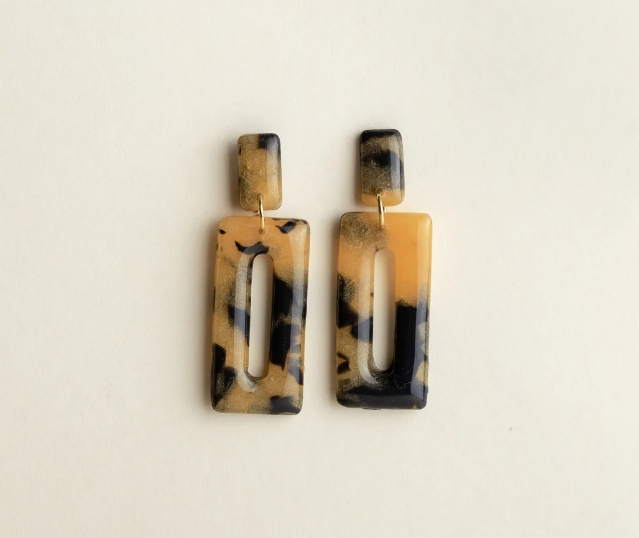 Boucles d'oreilles - Freya - Tortoise/Sand