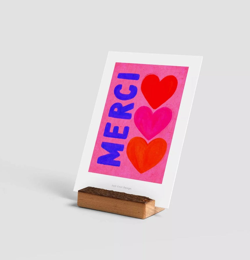 Carte postale avec enveloppe - Merci