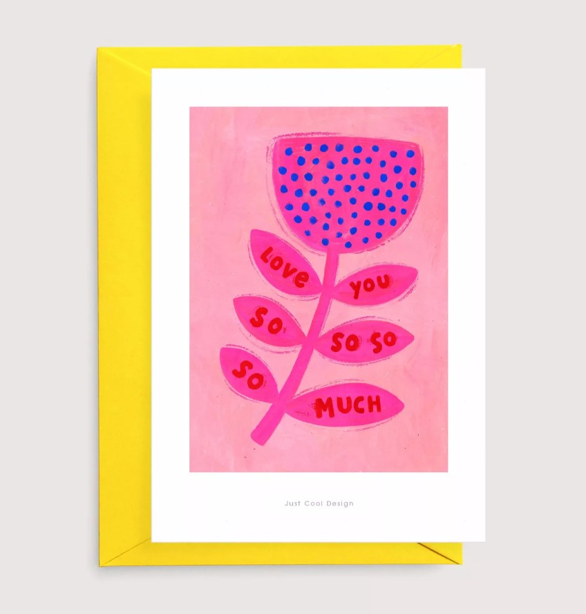 Carte postale avec enveloppe - I love you so much