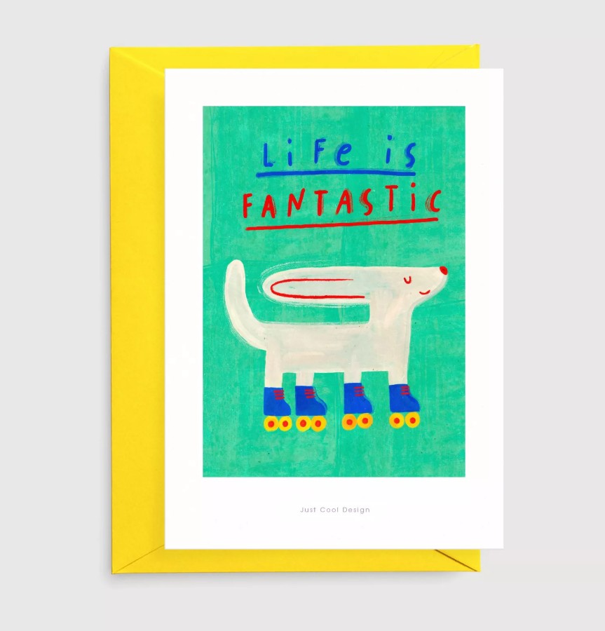 Carte postale avec enveloppe - Life Is Fantastic