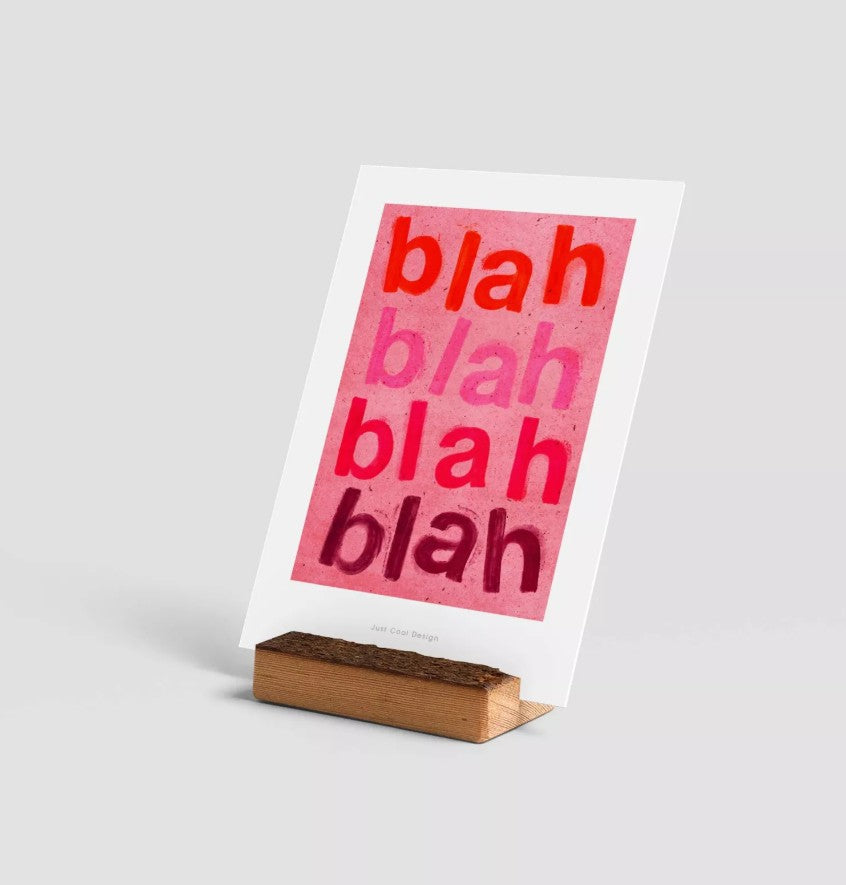 Carte postale avec enveloppe - Blah blah blah