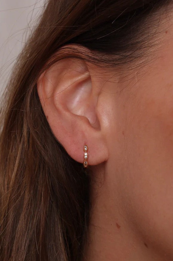 Boucle d'oreille à la pièce - Mini créole - ézia