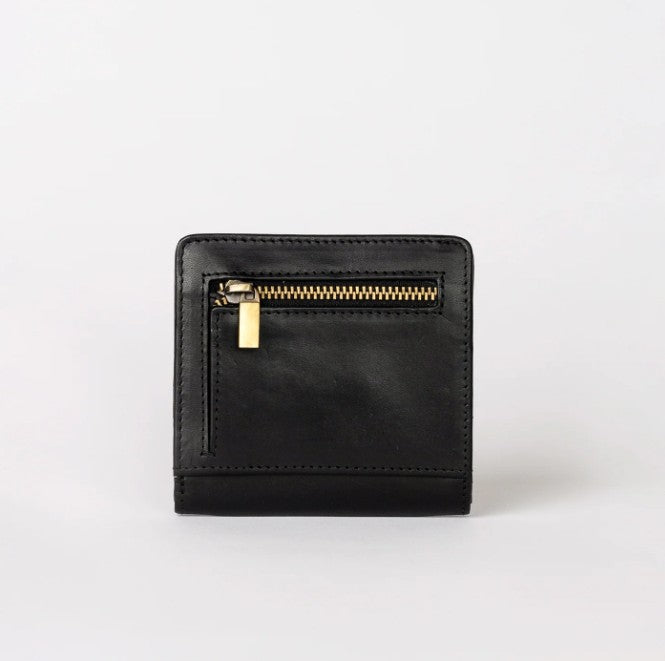 Alex Fold-Over Wallet - Black Classic Leather