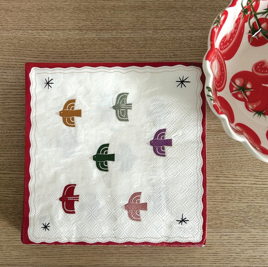 Serviettes en papier - oiseaux - pack de 20 - 017799