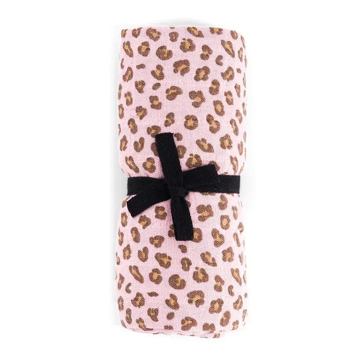 Foulard Bianca - Mini Léopard - Candy Pink