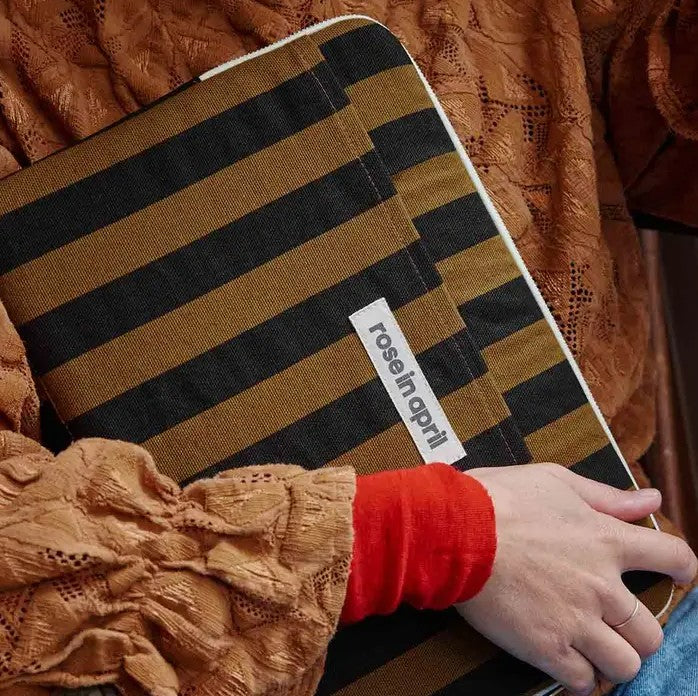 Pochette d'ordinateur Octave 13"/14" - Rayures - Cumin