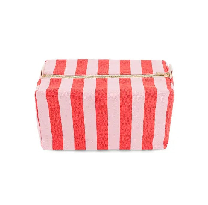 Trousse de toilette Vic - Rayures - Tomato / candy pink