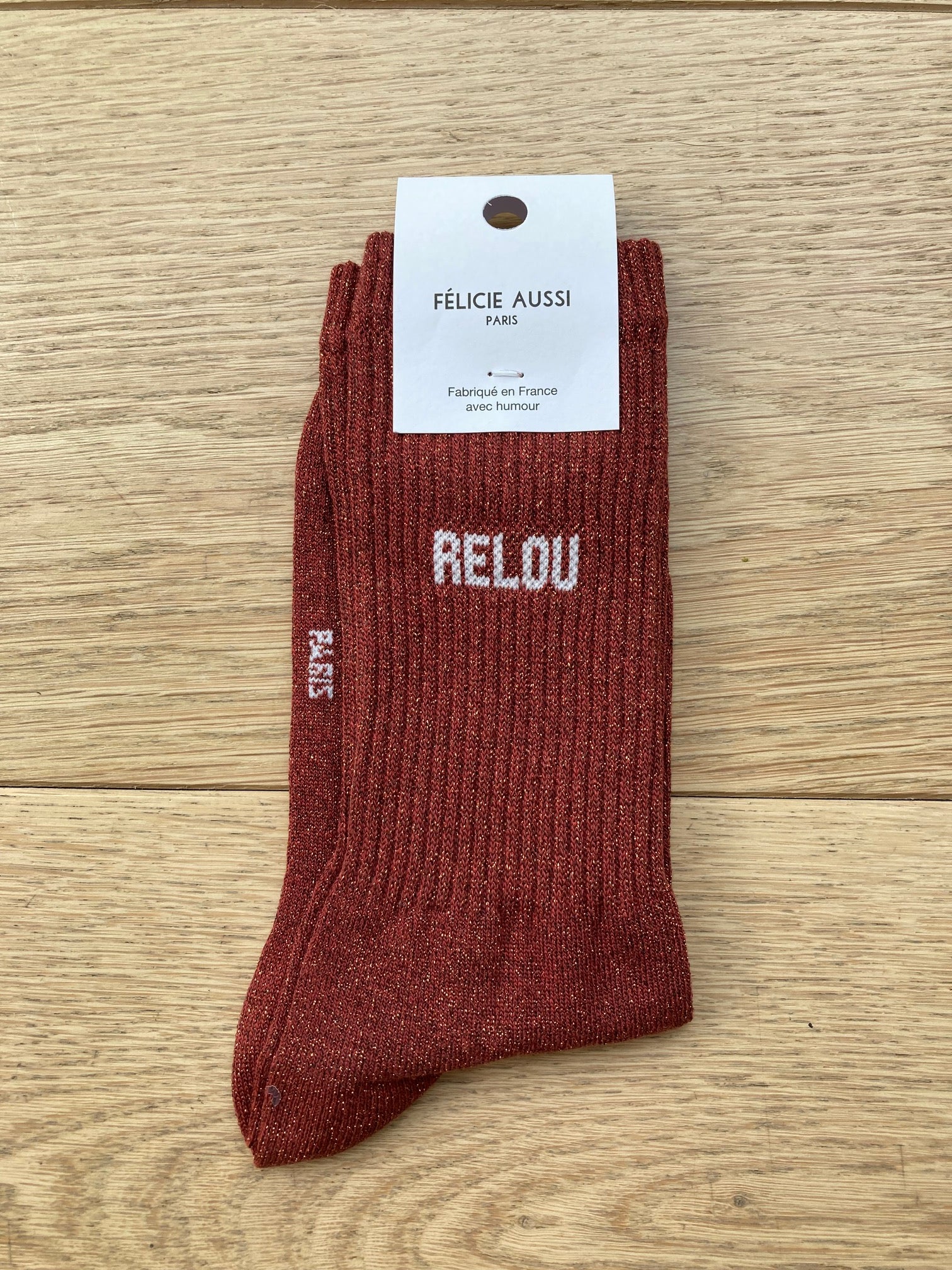 Chaussettes - Relou - paillettes rouille - 36/40