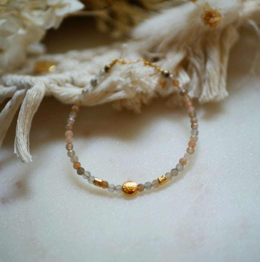 Bracelet - Vic - pierre de lune orange