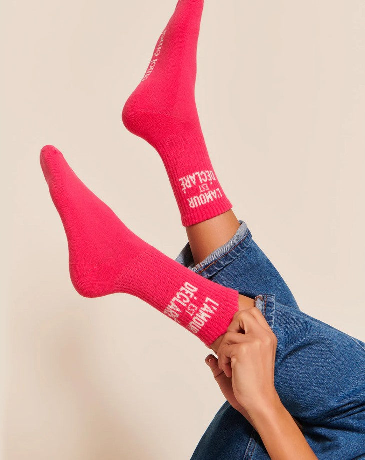 Chaussettes - L'amour est déclaré - 36/40 - rose