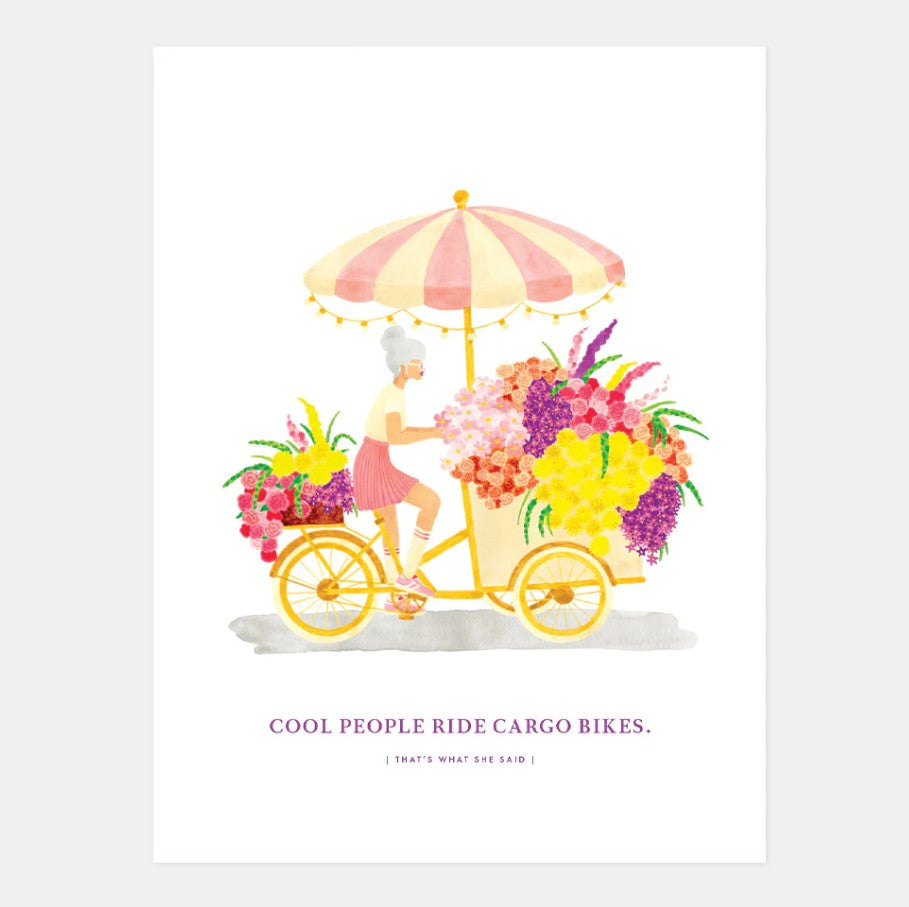 Affiche décorative - Small - Cargo bikes - 18x24 cm