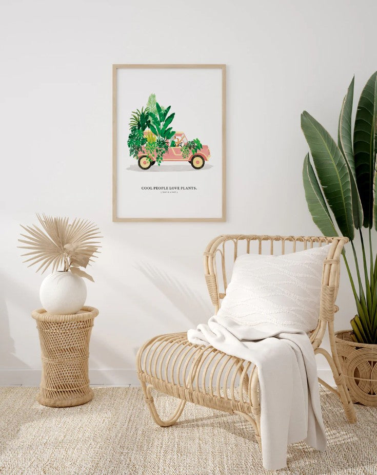 Affiche décorative - Small - Mehari with plants - 18x24 cm