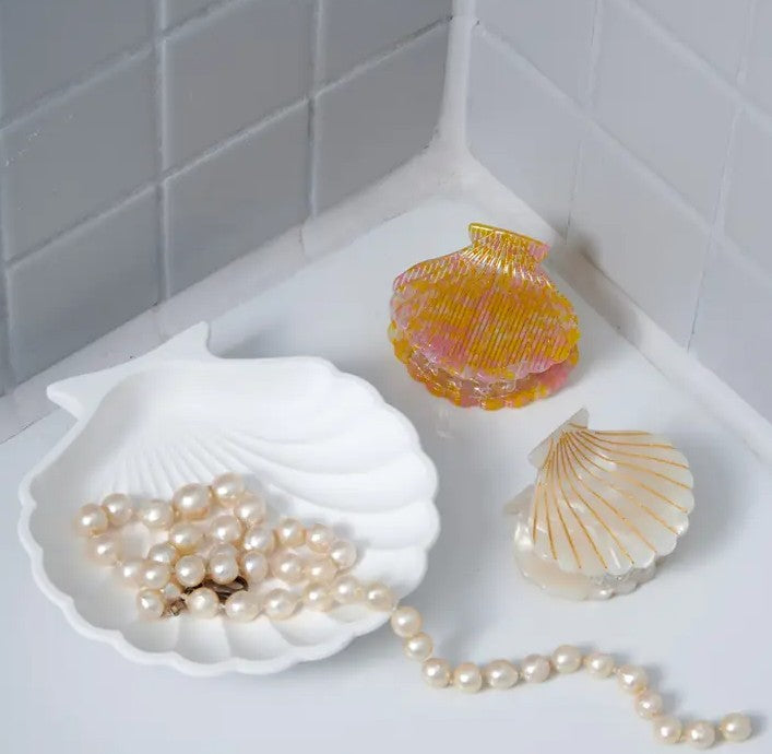 Pince à cheveux - Coquillage - Rose Léopard