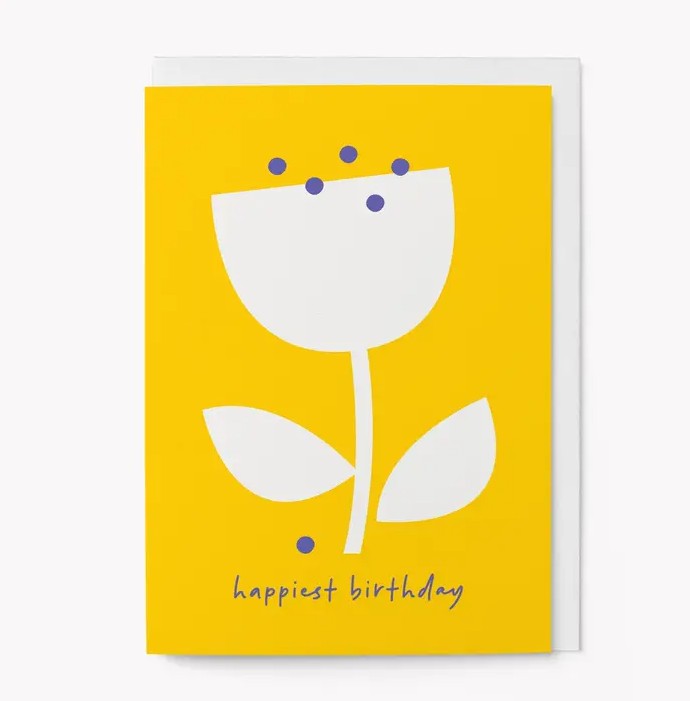 Carte avec enveloppe - Happiest Birthday - WHFL01