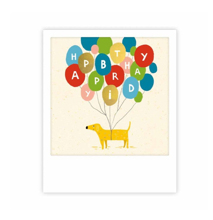 Mini carte postale - happy birthday dog - MP0321EN