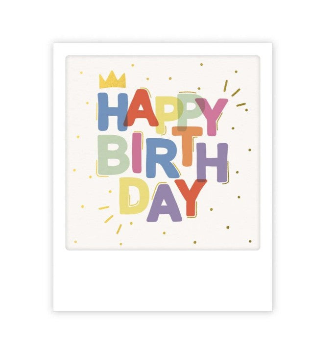 Mini carte postale - happy birthday letters - MP1126EN