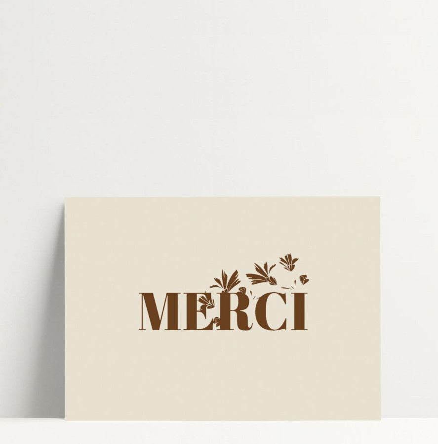 Carte simple - merci fleurs