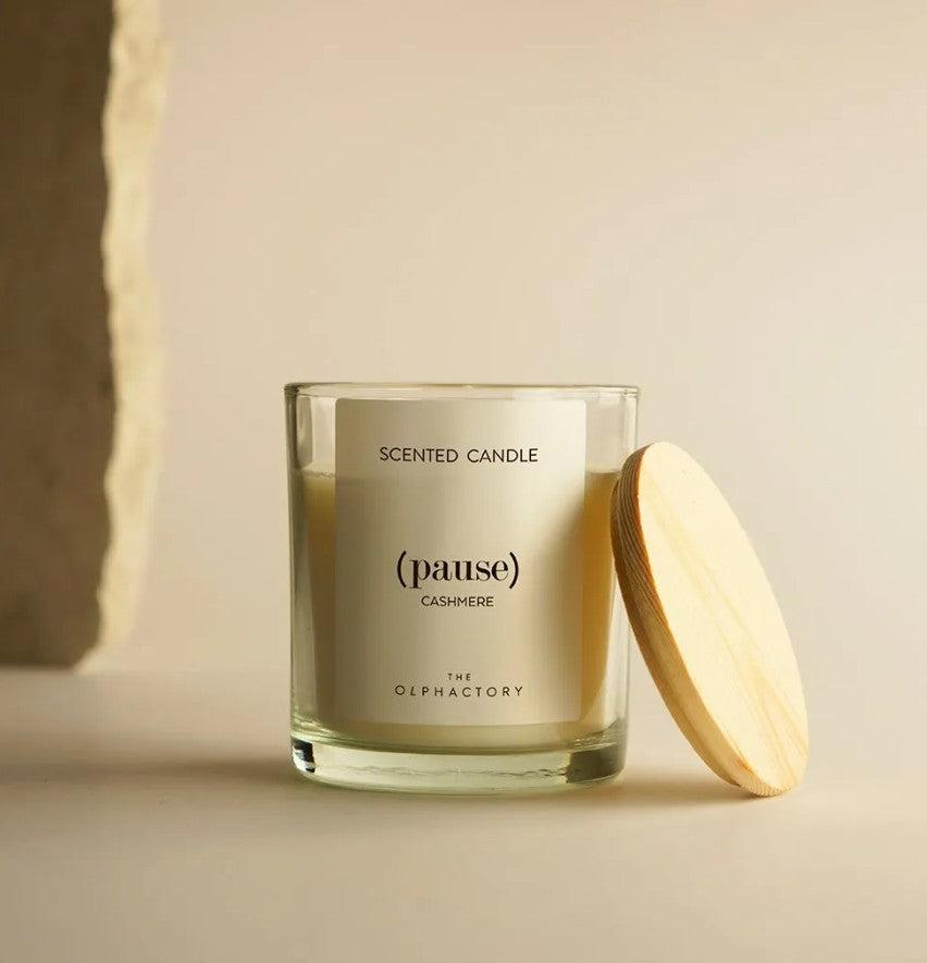 Bougie en verre 200g - Pause - Cashmere