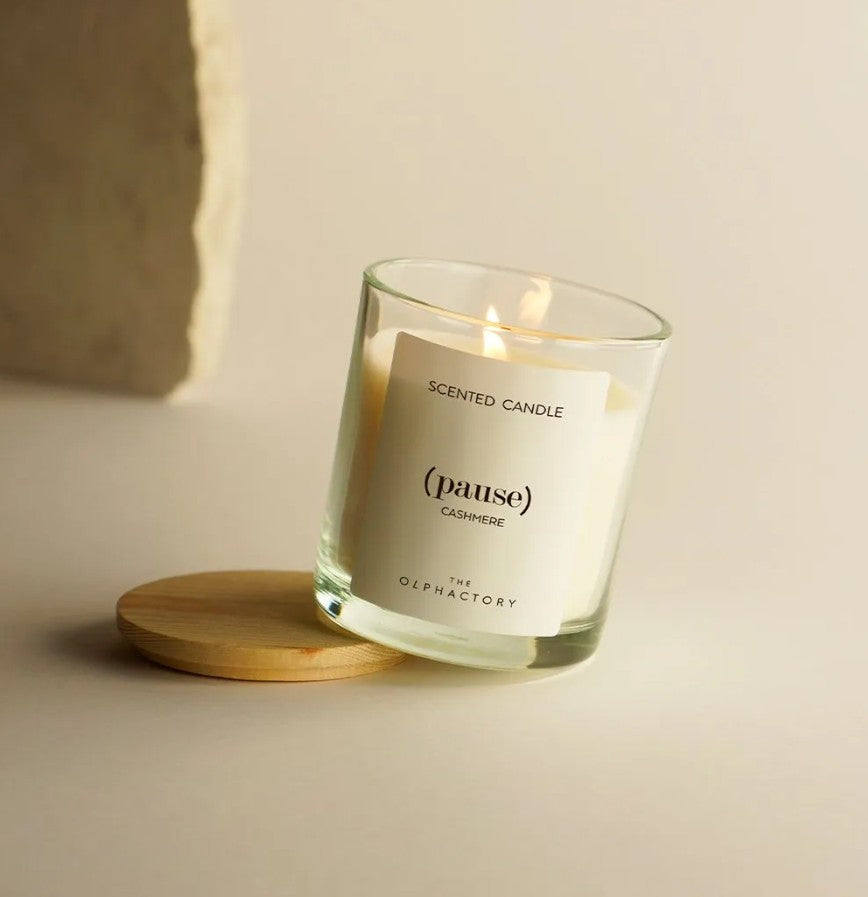 Bougie en verre 200g - Pause - Cashmere