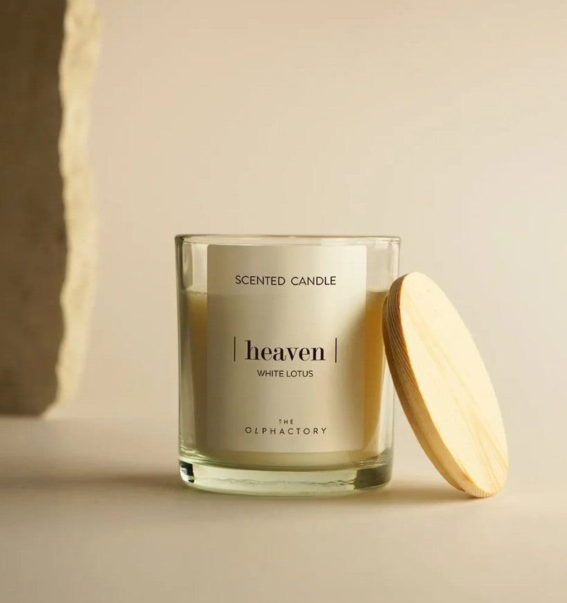Bougie en verre 200g - Heaven - White Lotus
