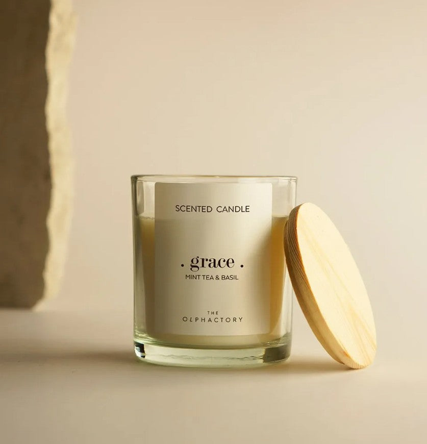 Bougie en verre 200g - Grace - Mint Tea & Basil