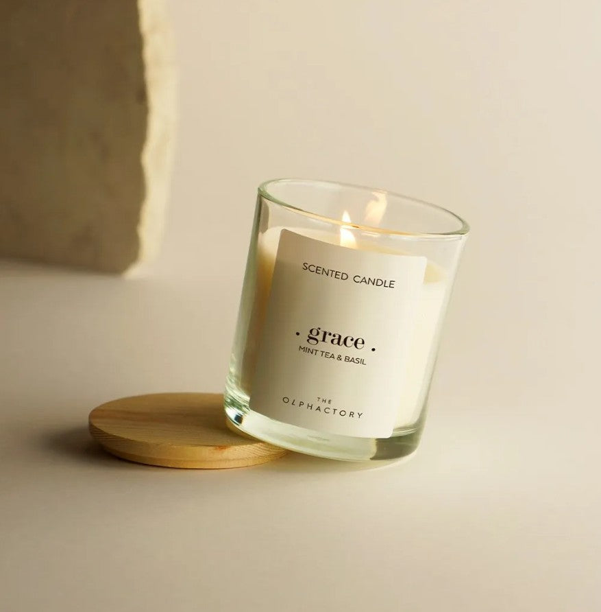 Bougie en verre 200g - Grace - Mint Tea & Basil