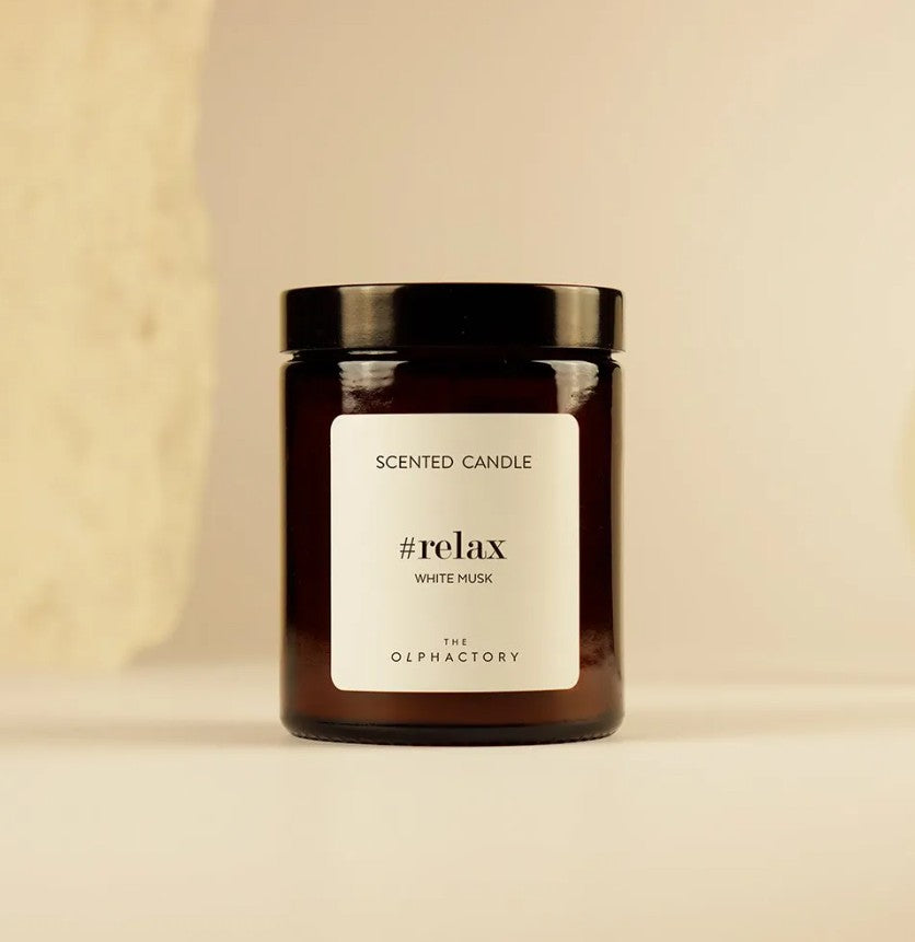 Bougie en verre 135g - Relax - White Musk