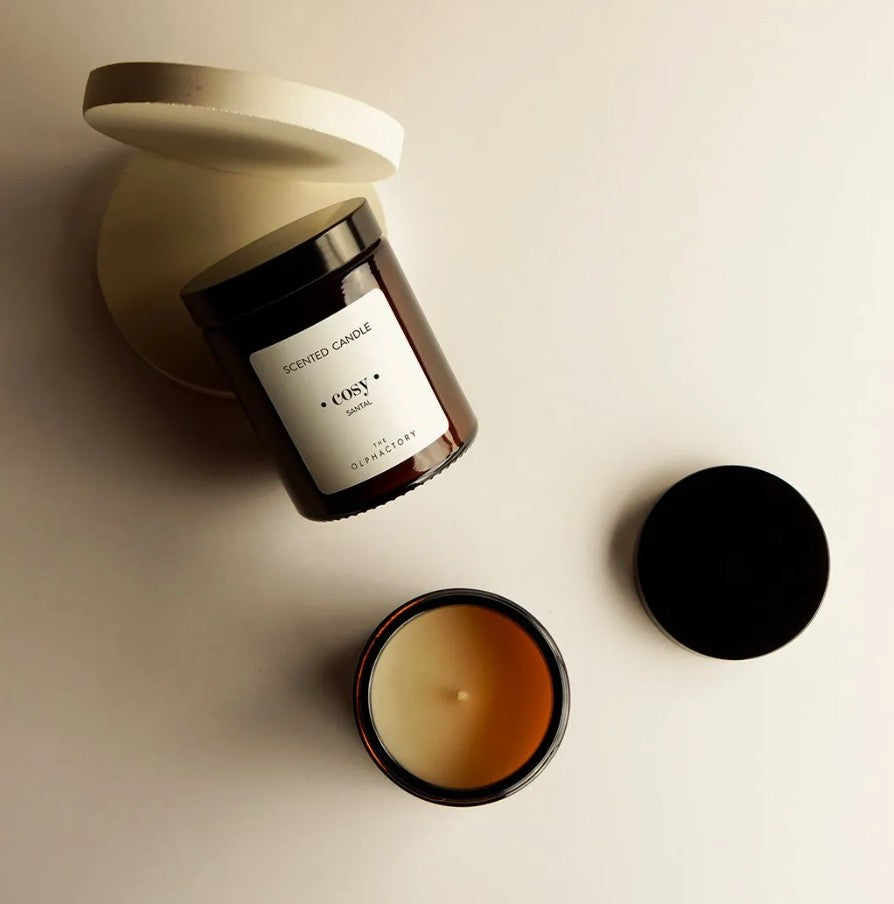 Bougie en verre 135g - Cosy - Santal