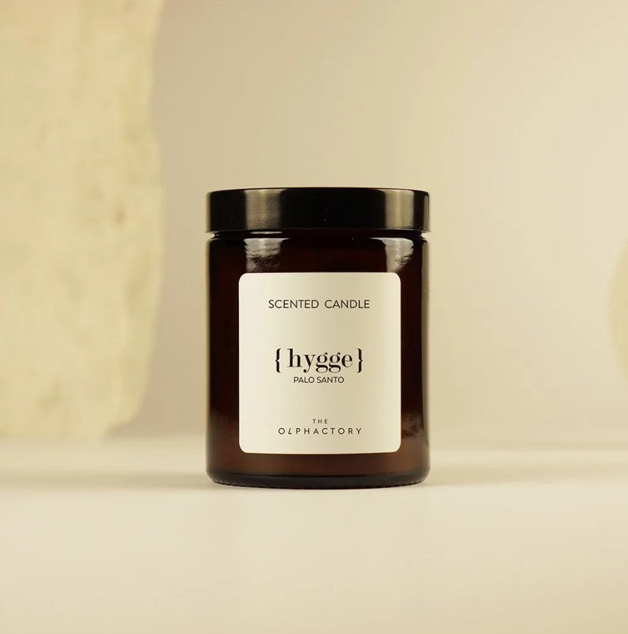 Bougie en verre 135g - Hygge - Palo Santo