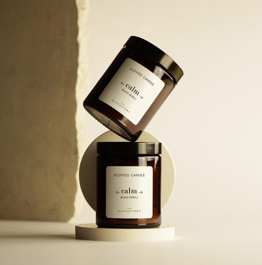 Bougie en verre 135g - Calm - Black Neroli