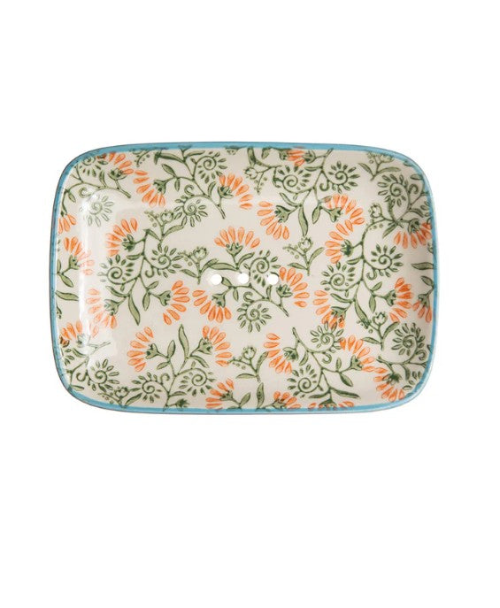 Soap Dish - Floral - POR127