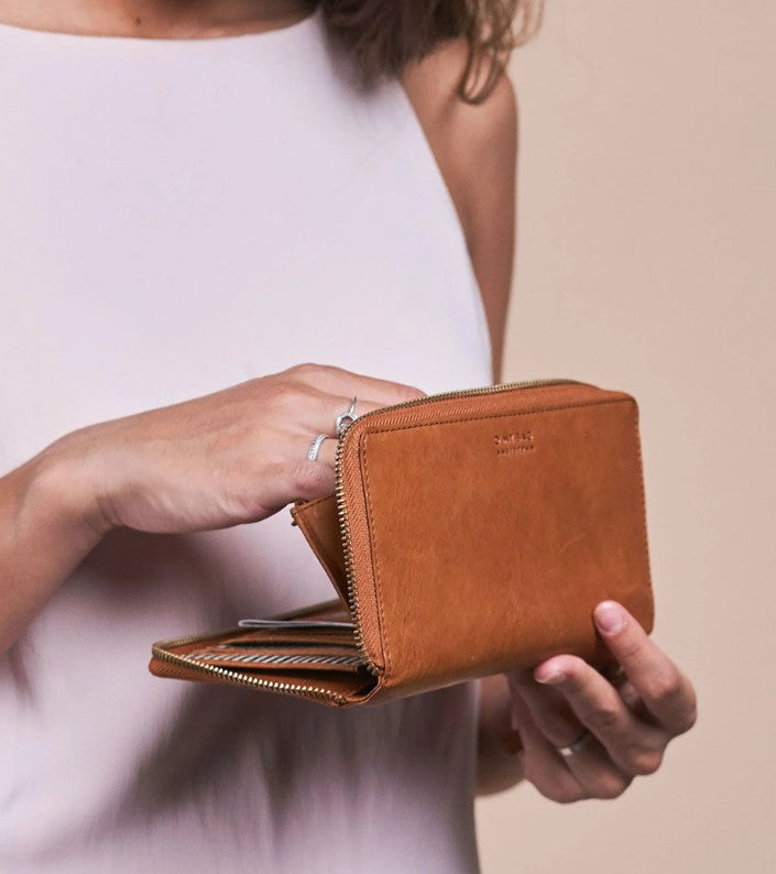 Sonny Long Wallet - Cognac Stromboli Leather