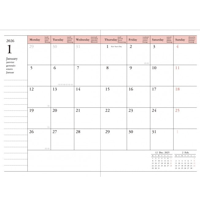 Agenda Cats A5 2025-2026 - Gray