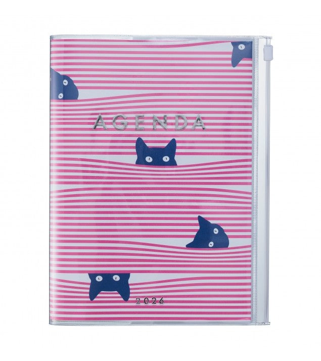Agenda Cats B6 2025-2026 - Pink