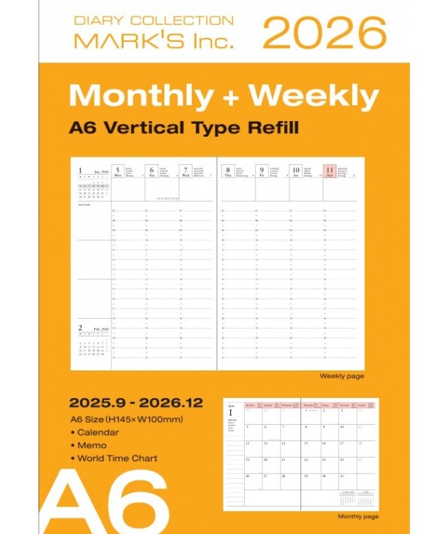 Agenda Refill A6 2025-2026