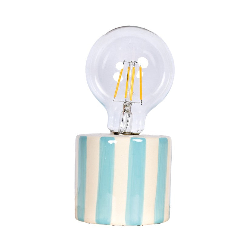 Lampe rayée - Bleu givré