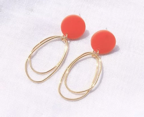 Boucles d'oreilles Liz Orange - F007
