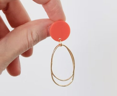 Boucles d'oreilles Liz Orange - F007