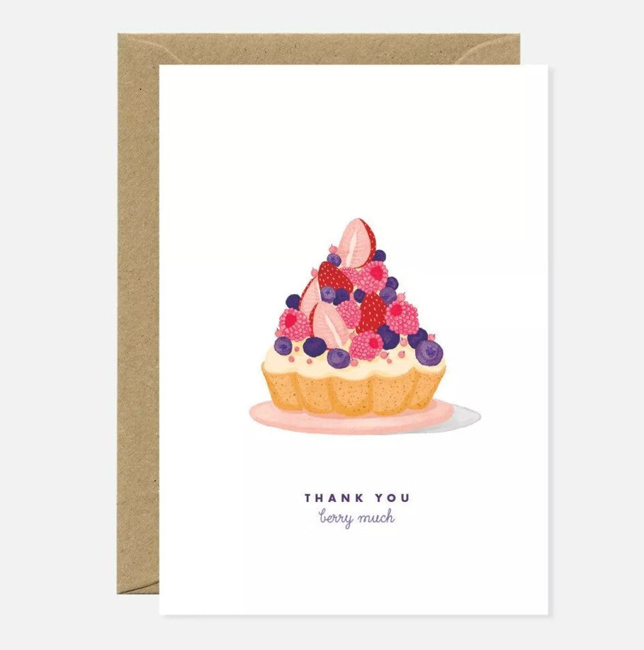 Carte A6 avec enveloppe - Thank you berry much
