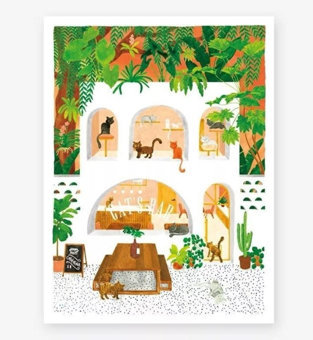 Affiche décorative - Large - Cat's bar - 50x70 cm