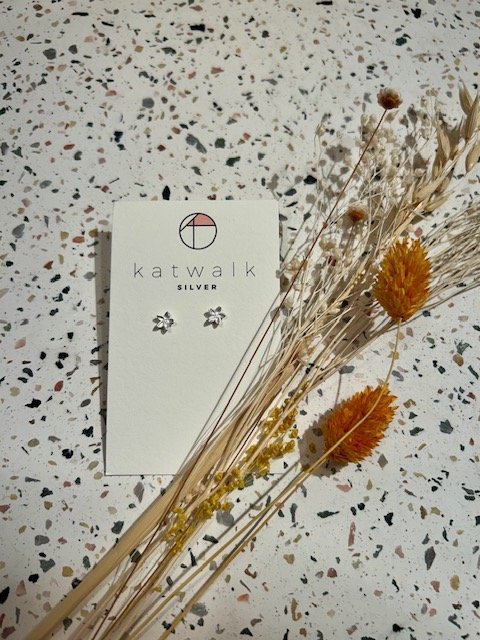 Boucles d'oreilles - argent - fleur d'hibiscus