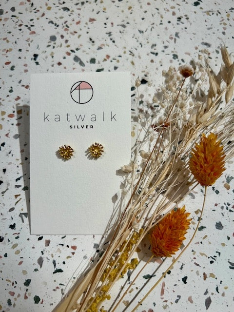 Boucles d'oreilles - or - ombelle