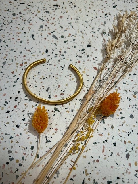 Bracelet - messing - irregulier lisse